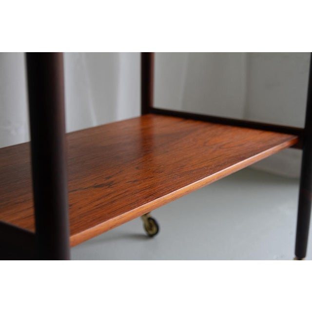Mid-Century Modern Danish Modern Rosewood Serving Trolley, 1960s For Sale - Image 3 of 18