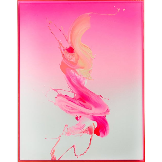 2020s Contemporary Abstract Acrylic on Canvas "Pink Flow" by Nikolaos Schizas For Sale - Image 5 of 6