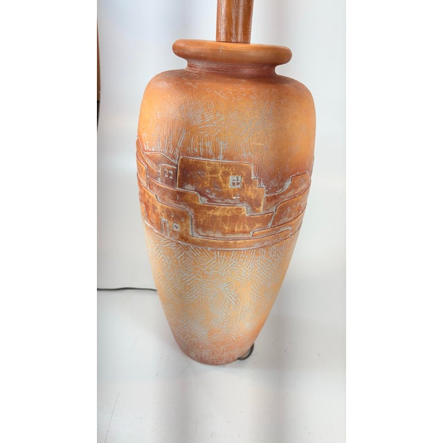 1980's Casual Lamps of California Southwestern Style, Pueblo Village Design For Sale - Image 10 of 12
