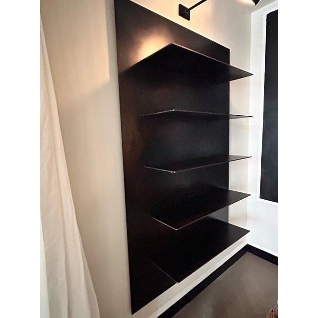 Pair of David Howell Design Face Fabricated Solid Steel Book Shelf Items, Attributed For Sale In New York - Image 6 of 7