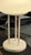 Cream Vintage Mushroom Tripod Table Lamp in Opaline Glass and White Steel, 1970s For Sale - Image 8 of 11
