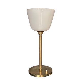 Senator Lamp in Brass and Opaline Glass, 1970s For Sale