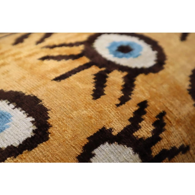 Contemporary Handmade Velvet Evil Eye Good Luck Throw Pillow & Down Feather Insert For Sale - Image 4 of 11