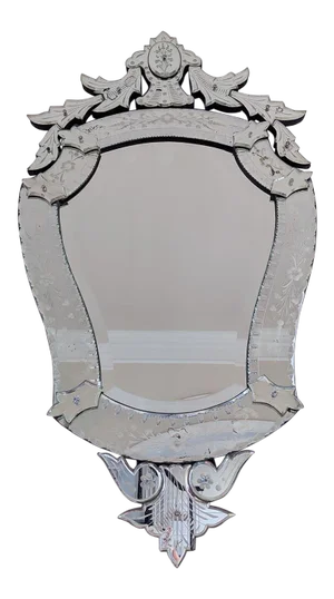 19th Century Antique Venetian Mirror With Bevelled Glass Detail