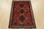 Cabin Shiraz Rug 3’6′ X 5′ Red Wool Vintage Tribal Hand-Knotted Oriental Carpet For Sale - Image 3 of 12