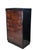 Mid-Century Modern 1980s Henredon Scene Three Art Deco Style Walnut Burl Black Lacquer Tallboy Dresser For Sale - Image 3 of 14