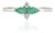 Carat&Her Emerald & Diamond Wing Engagement Ring in Sterling Silver, Size 7 For Sale