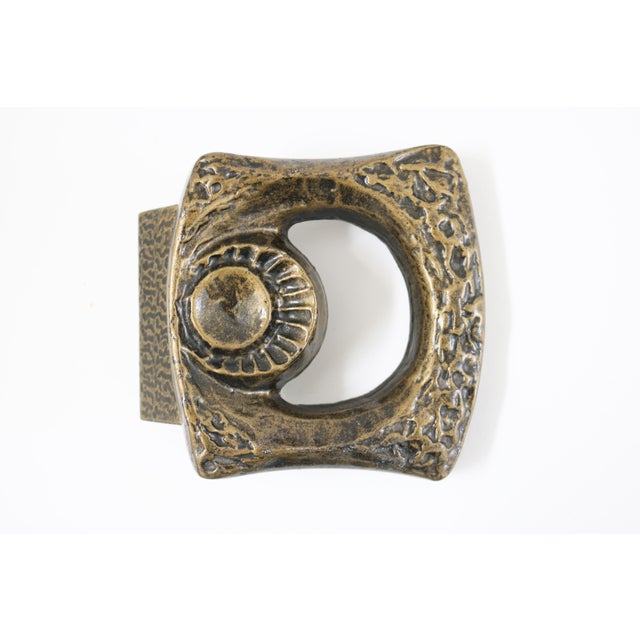 1970s Brutalist Brass Push and Pull Front Door Handle, 1970s For Sale - Image 5 of 5