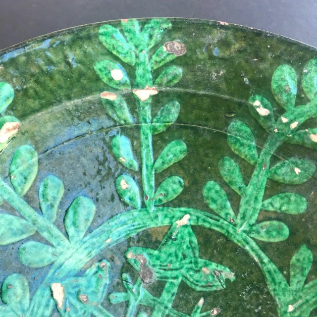 Antique Islamic Kashan Persian 13th Century Turquoise Glazed Pottery Bowl For Sale - Image 4 of 13