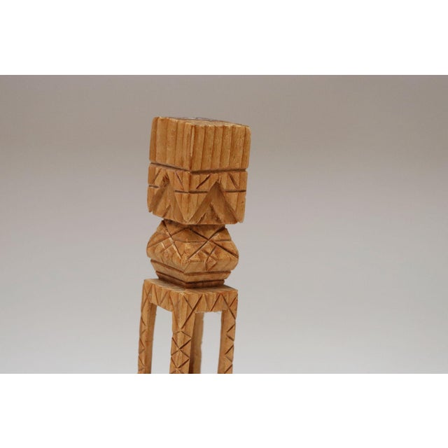 Vintage Folk Art Hand-Carved "Ball in Cage" Geometric Whimsy Sculpture For Sale - Image 9 of 18