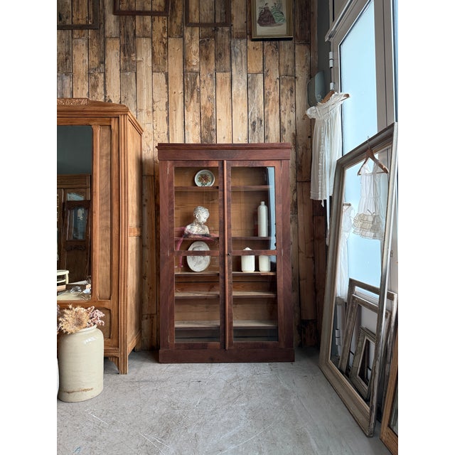 Louis-Philippe Style Walnut Display Cabinet, 1890s For Sale - Image 13 of 13