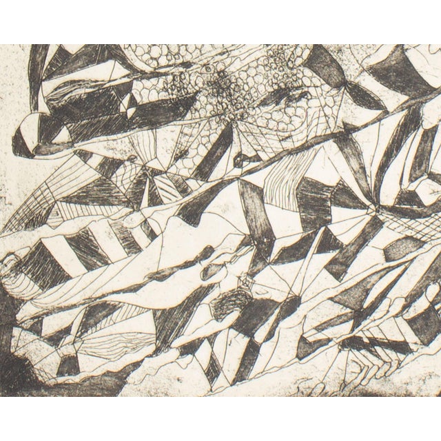 Contemporary “Flight” Abstract Etching by Mae Alice Engron For Sale - Image 3 of 6