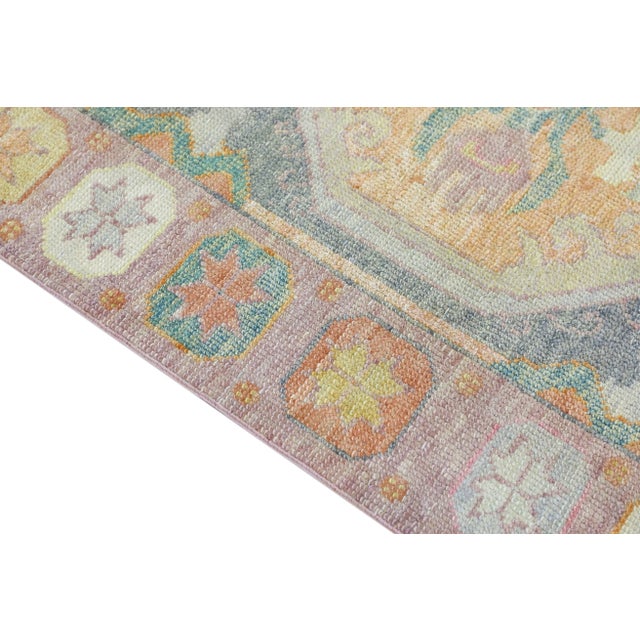 Turkish Modern Turkish Oushak Rug 4'2" x 6'3" For Sale - Image 3 of 10