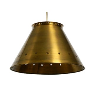 Extra Large Mid-Century Italian Brass Ceiling Lamp, 1950s For Sale
