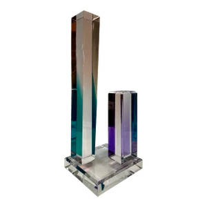 1990s Lucite Tower Sculpture by Shlomi Haziza - Signed