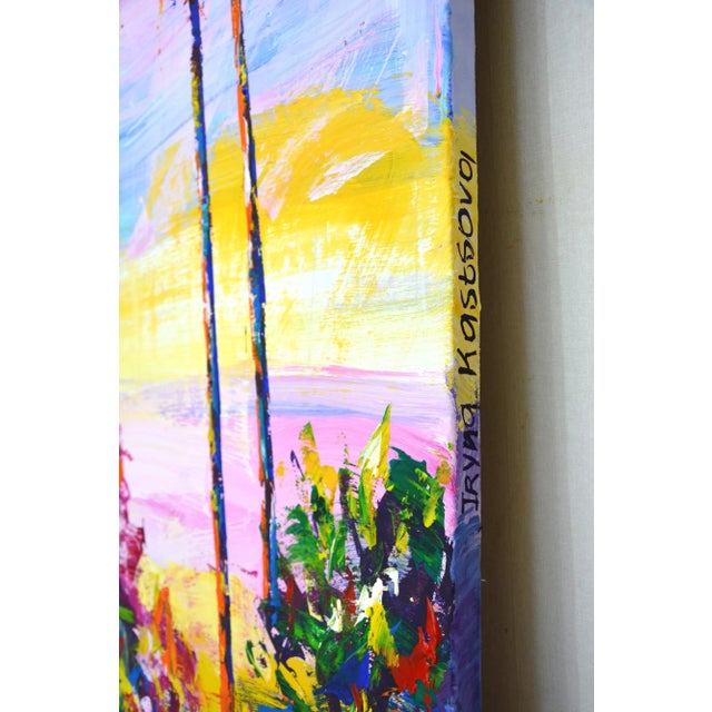 Coastal Palm Trees 9 Original Contemporary Painting For Sale - Image 3 of 8