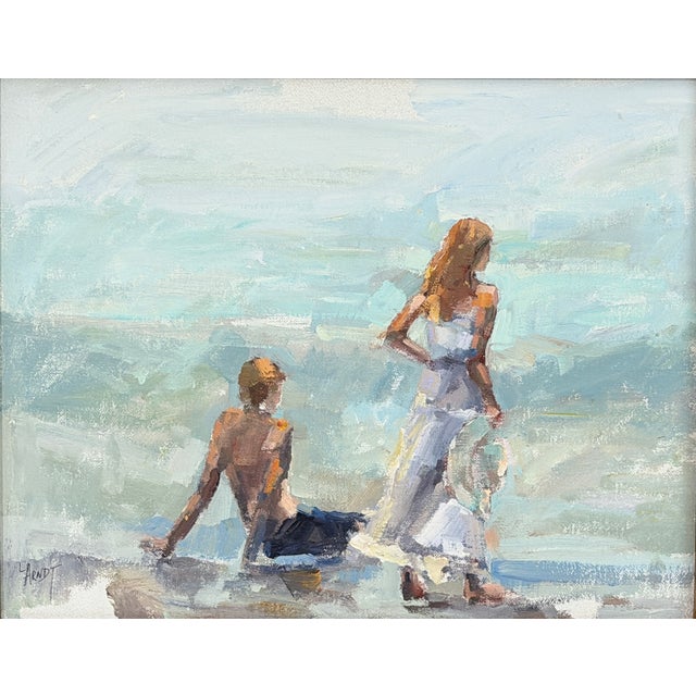 Impressionist Original Coastal Impressionist Oil Painting For Sale - Image 3 of 7
