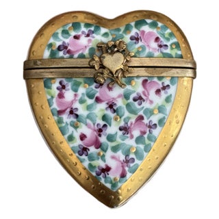 1920s Limoge Heat Shaped and Hand Painted From France For Sale