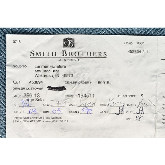 Smith Brothers Traditional Roll Arm Tufted Sofa For Sale - Image 12 of 13