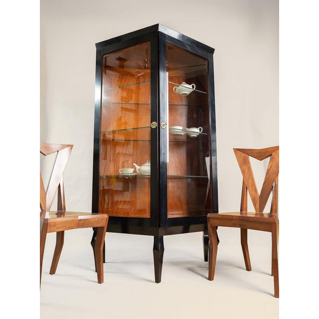 Cubist Display Cabinet, Czechoslovakia, 1920s For Sale - Image 9 of 10