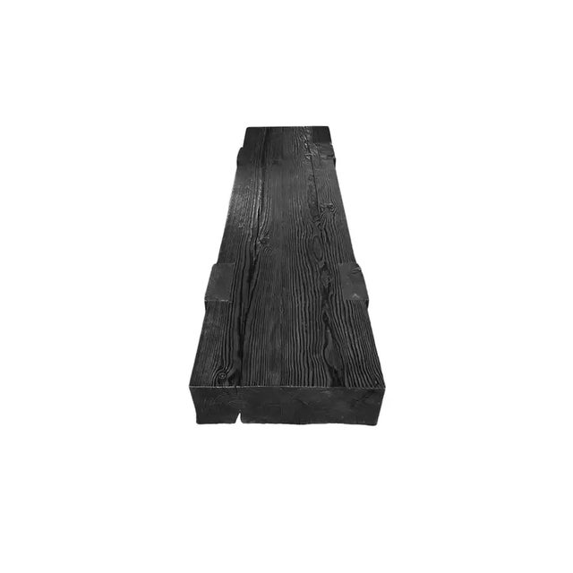 Black Solid Teak Wood Console Table, Burnt Finish Modern Organic For Sale - Image 8 of 9