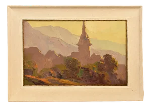 Landscape, Early 20th-Century, Oil on Canvas, Framed
