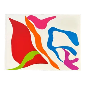 Ray Parker (1922 - 1990), Untitled (Red, Orange, Blue, Green, Pink) C. 1970, Screen Print