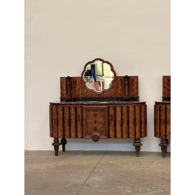 Art Deco Sideboard with Mirror, 1940s For Sale - Image 10 of 10