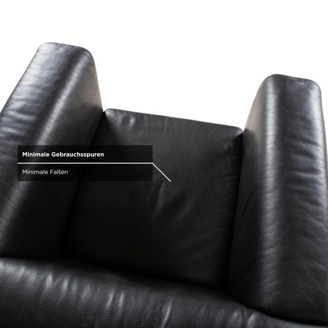 Animal Skin Chairs in Black Leather from Brühl, Set of 2 For Sale - Image 7 of 14