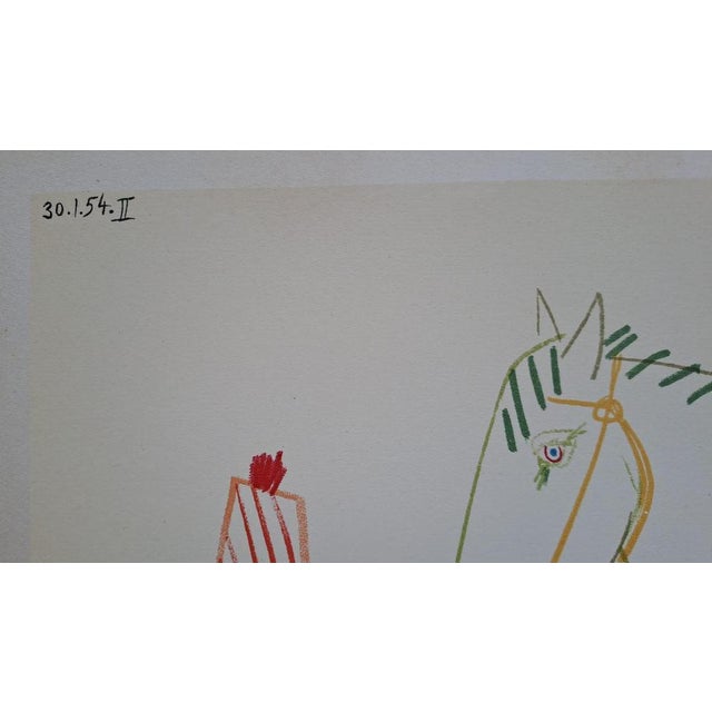 Pablo Picasso, The Horsewoman and the Troubadour, 1954, Lithograph For Sale - Image 4 of 5