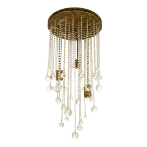 Contemporary Cascade of Transparent Cristals Murano Glass Chandelier