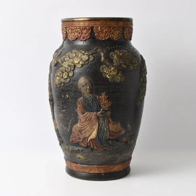 Large Japanese Ceramic Vase, 1890s For Sale - Image 13 of 13