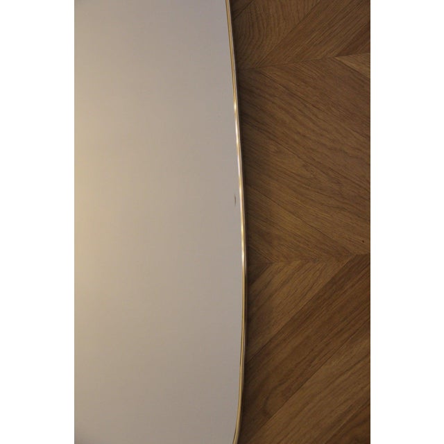 1950s Modern Brass Wall Mirror, 1950s For Sale - Image 5 of 15