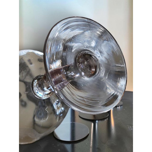 Art Deco Engraved Glass Champagne Coupes from Meisenthal, 1930s, Set of 8 For Sale - Image 3 of 14