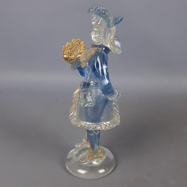 1970s Murano Glass Goldonian Figure with Fan, 1970s For Sale - Image 5 of 16