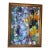 Vintage Large Abstract Impasto Oil Painting With Floral Motifs in a Gold Frame. For Sale
