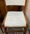Mid 20th Century Mid Century Angular Wood Dining Chairs With Thick Linen Upholstery For Sale - Image 5 of 7