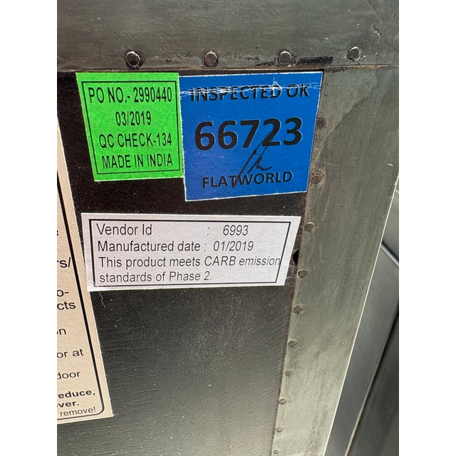 Restoration Hardware Annecy Zinc Bedroom Set – 7-Drawer Dresser + 2 Nightstands For Sale - Image 15 of 15