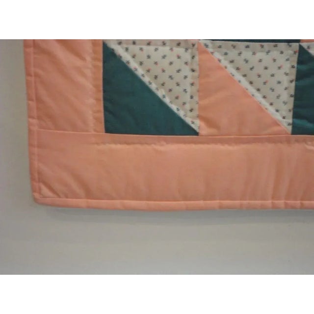 19th Century 19thc Satin Salmon & Green Birds in Flight Mounted Doll For Sale - Image 5 of 6