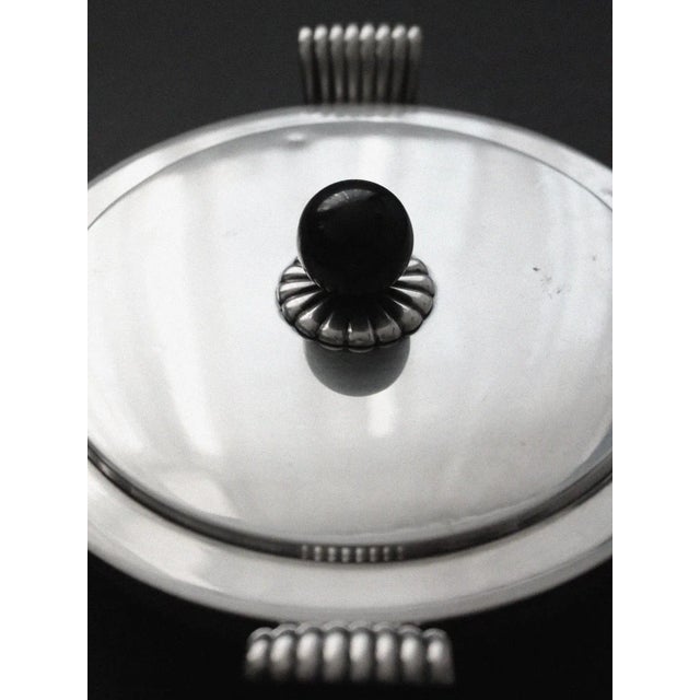 Art Deco Silver-Plated Dish with Lid by C. G. Hallberg, Sweden, 1930s For Sale - Image 3 of 8