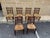 Early 20th Century 6 Antique Matching George III Lancashire Style Oak Rush Seat Side Chairs. 2 chairs are bigger and a...