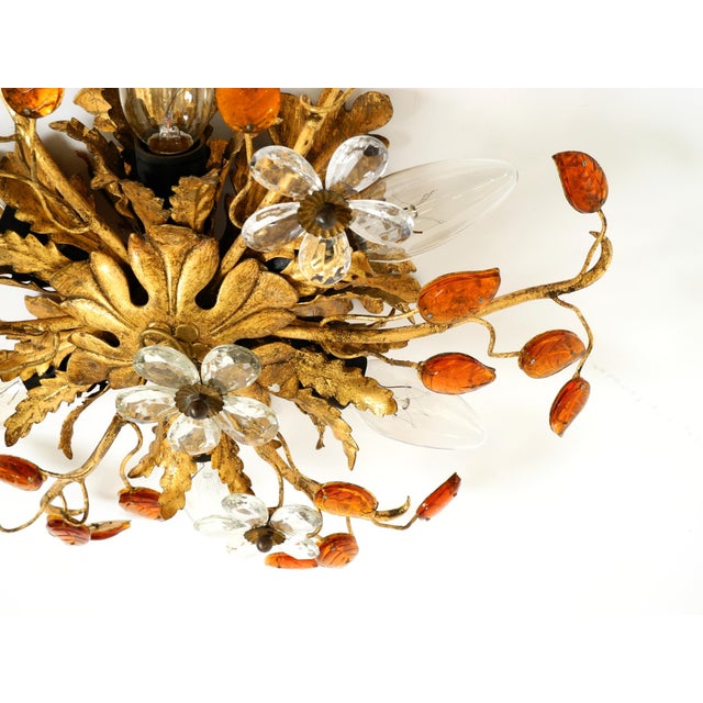 Gold-Plated Ceiling Lamp by Banci Firenze, Italy, 1960s For Sale - Image 11 of 18