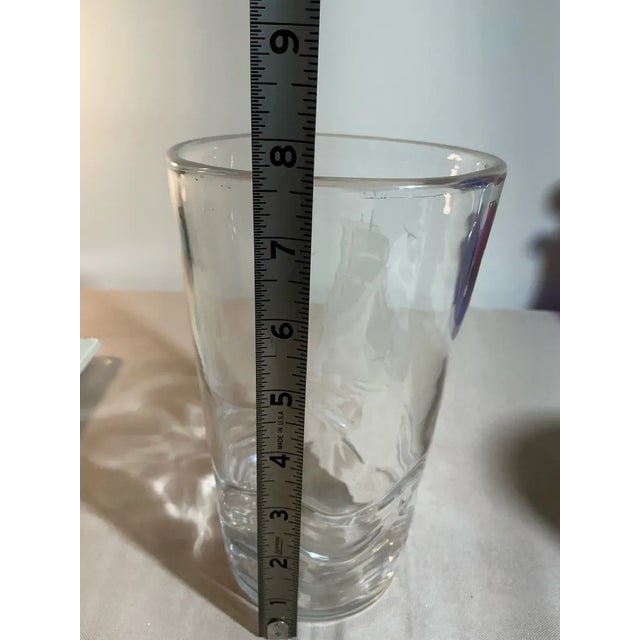 Orrefors Mid 20th Century Orrefors Vicke Lindstrand Engraved Ship Crystal Vase For Sale - Image 4 of 7