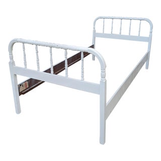 Vintage White Montgomery Ward Jenny Lind Twin Bed For Sale