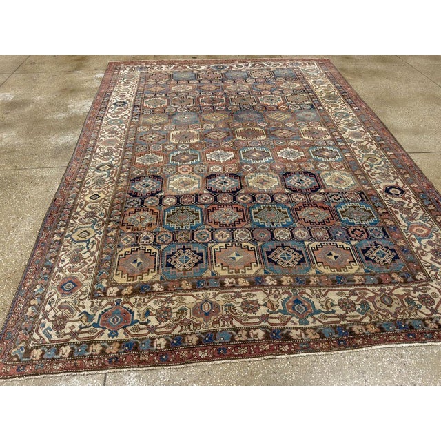 Gray Galerie Shabab Collection Early 20th Century Handmade Northwest Persian Room Size Carpet For Sale - Image 8 of 10