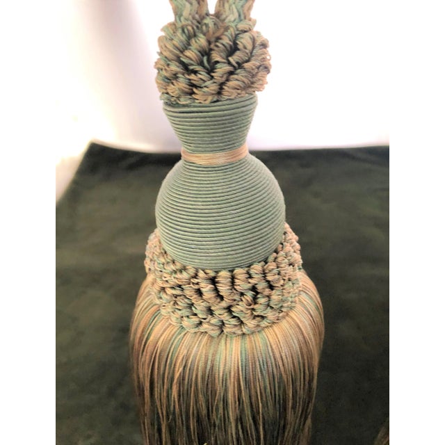 Pullbacks in Sea Foam Green Tassels - a Pair For Sale In Sacramento - Image 6 of 7