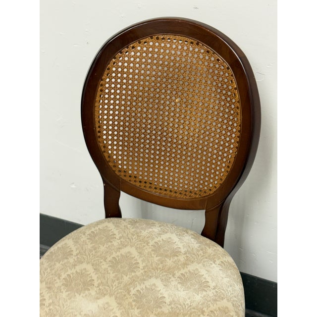 Bombay Company Traditional Oval Cane-Back Side Chair For Sale - Image 9 of 12