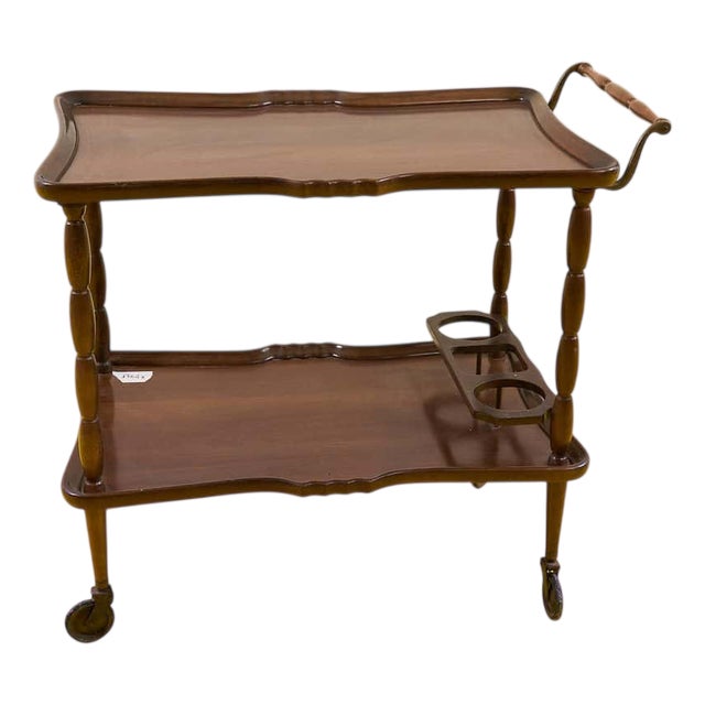 Vintage Wooden Bar Cart For Sale