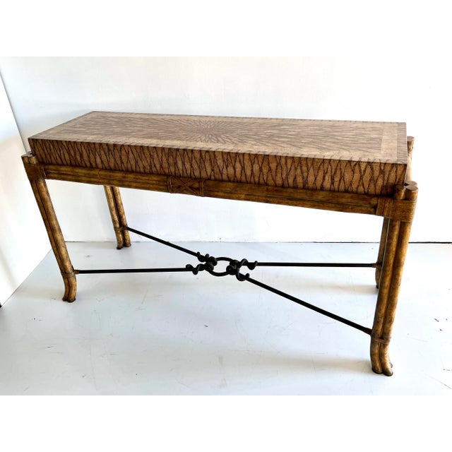 Vintage Coastal Maitland Smith Console For Sale - Image 9 of 11