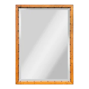 Early 20th Century French Faux Bamboo Framed Mirror